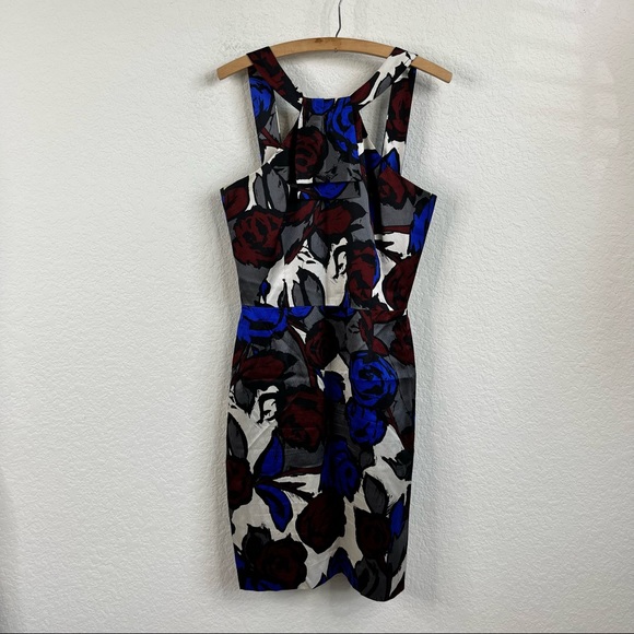 Trina Turk | Dresses | Trina Turk Hammered Silk Signed Rose Floral ...